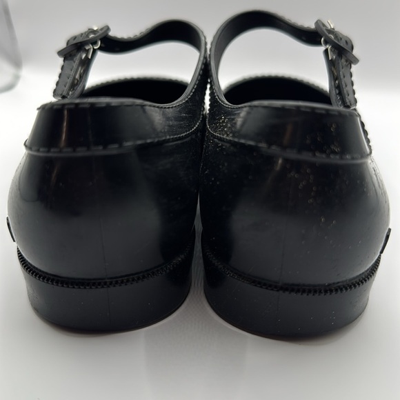Mini Melissa Black Mary Jane Stacked Shoes Size 4 - Picture 5 of 8